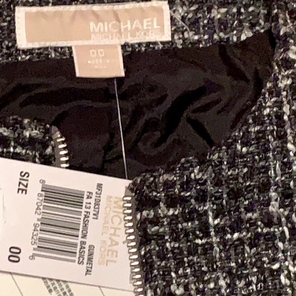 Nwt MICHAEL Michael Kors Boucle Tweed Zipper Jacket 00 - Picture 3 of 7